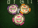 STARS New покерные фишки (номиналы 500,1000 и 5000).